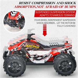 Guokai 1:16 4WD ATV Radiostyrd  Off-Road  2,4Ghz 35 km/h, Röd-4