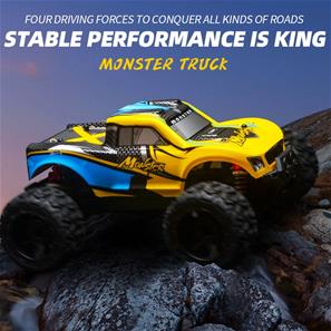 Guokai 1:16 4WD MonsterTruck Radiostyrd  Off-Road  2,4Ghz 35 km/h, Gul-3