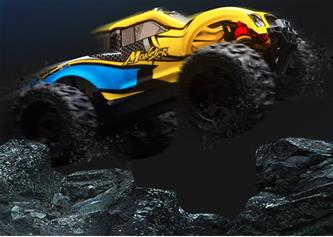 Guokai 1:16 4WD MonsterTruck Radiostyrd  Off-Road  2,4Ghz 35 km/h, Gul-6