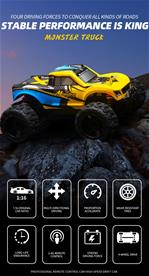 Guokai 1:16 4WD MonsterTruck Radiostyrd  Off-Road  2,4Ghz 35 km/h, Gul-7