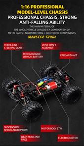 Guokai 1:16 4WD MonsterTruck Radiostyrd  Off-Road  2,4Ghz 35 km/h, Gul-9