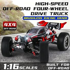 Guokai Off-Road Buggy 1:16 Brushless 4WD Radiostyrd  2,4Ghz 35 km/h, Röd-2