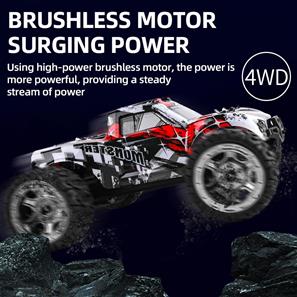 Guokai Monstertruck 1:16 Brushless 4WD Radiostyrd  2,4Ghz 35 km/h, Röd-4