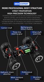 Guokai Monstertruck 1:16 Brushless 4WD Radiostyrd  2,4Ghz 35 km/h, Turkis-9