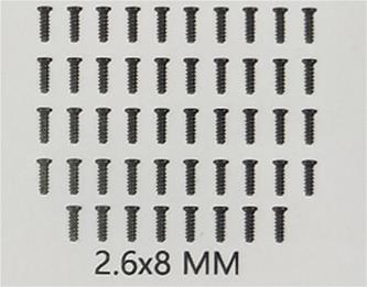 Guokai screws 2,6X8 MM (20 st)