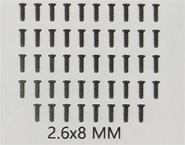 Guokai screws 2,6X8 MM (20 st)