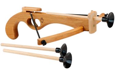 Handkorsbåge i oljat altträ med 3 pilar 31 cm