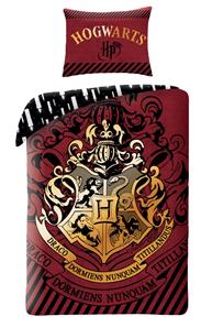 Harry Potter Hogwarts-sängkläder 2-i-1, design 1 – 100 procent bomull