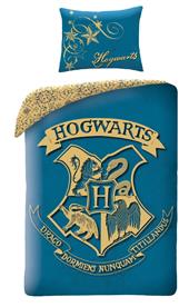 Harry Potter Hogwarts-sängkläder 2-i-1, design 3 – 100 procent bomull