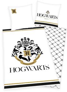 Harry Potter Hogwarts-sängkläder med guldtryck – 100 procent bomull