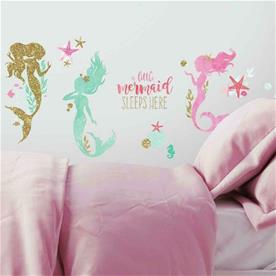 Havfrue glitter wallstickers-2