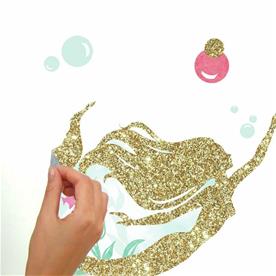 Havfrue glitter wallstickers-5