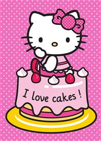 Hello Kitty Jag Älskar Kakor Matta Design 20 - 95 x 133 cm