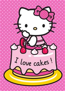 Hello Kitty Jag Älskar Kakor Matta Design 20 - 95 x 133 cm
