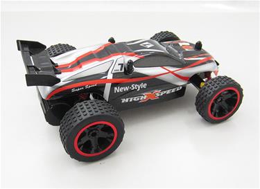 High Speed Radiostyrd Truggy 1:18 2.4G, Svart/Röd-2