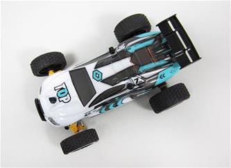 High Speed Radiostyrd Truggy 1:18 2.4G, Vit/blå-2