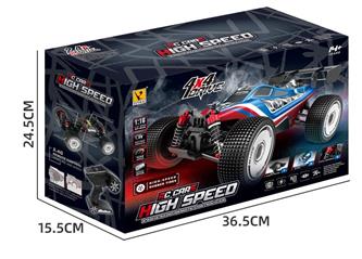 Guokai Off-Road Buggy 1:16 4WD Radiostyrd  bil  2,4Ghz 35 km/h, Blå-5