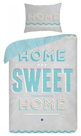 Home Sweet Home 2-i-1 Design-sängkläder – 100 procent bomull