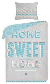 Home Sweet Home 2-i-1 Design-sängkläder – 100 procent bomull