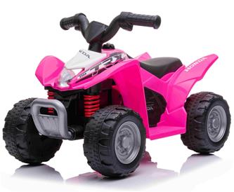 Honda TRX250X EL-ATV för barn 6V med Lädersäte, Rosa-5