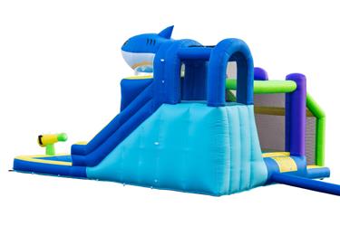 Hoppborg Mega Vattenland  ''Shark'' 405 x 345 x 254 cm-7