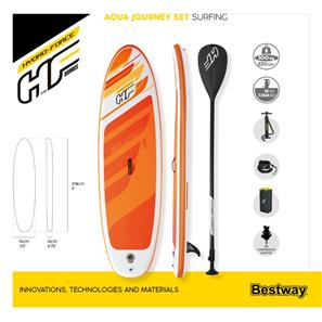Hydro-Force SUP Paddle Board 274 x 76 x 12 cm Aqua Journey Set-16