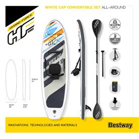 Hydro-Force SUP Paddle Board 3.05m x 84cm x 12cm White Cap Set-11