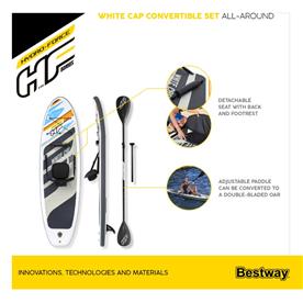 Hydro-Force SUP Paddle Board 3.05m x 84cm x 12cm White Cap Set-12