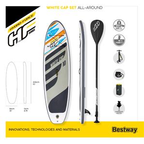 Hydro-Force SUP Paddle Board 3.05m x 84cm x 12cm White Cap set-14