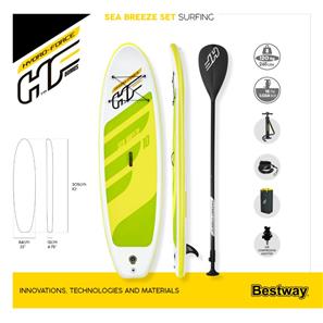 Hydro-Force SUP Paddle Board 3.05mx84cmx12cm Sea Breeze Set-9