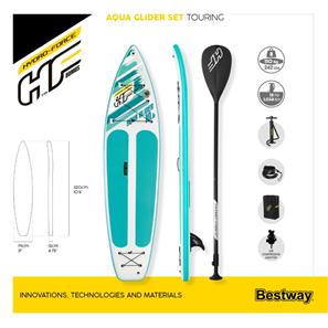 Hydro-Force SUP Paddle Board 3.20mx79cmx12cm Aqua Glider sæt-14