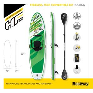 Hydro-Force SUP Paddle Board 340x89x15cm Freesoul Tech set (2024 model)-14