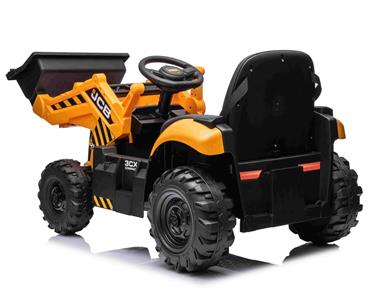 JCB EL Traktor med frontskopa för barn 12V med 2,4G fjärrkontroll-3
