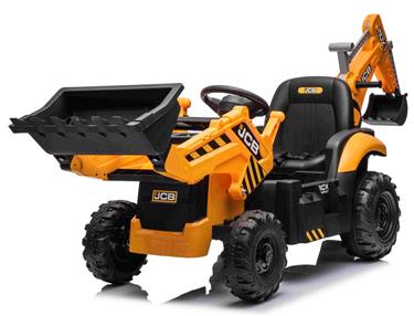 JCB El Traktor med frontskopa + grävmaskin för barn 12V med 2,4G-remote