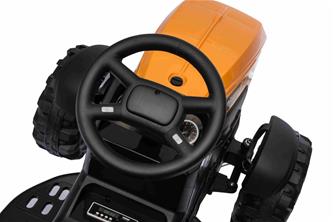 JCB EL Traktor med trailer till Barn 12V m/2.4G, Lädersäte, Gummihjul-13