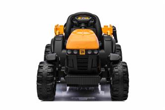 JCB EL Traktor med trailer till Barn 12V m/2.4G, Lädersäte, Gummihjul-16