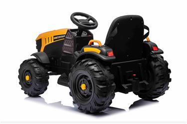 JCB EL Traktor med trailer till Barn 12V m/2.4G, Lädersäte, Gummihjul-17
