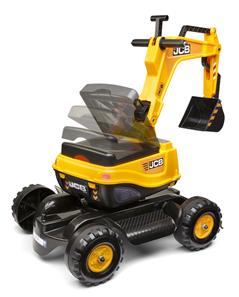 JCB  Grävmaskin Excavator m. trailer och hjälm-5