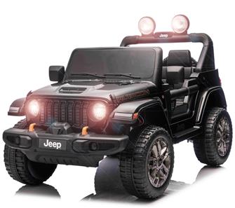 Jeep Wrangler Rubicon Elbil för barn 21,6V med lädersäte, gummihjul