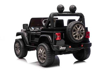 Jeep Wrangler Rubicon Elbil för barn 21,6V med lädersäte, gummihjul-14