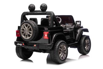 Jeep Wrangler Rubicon Elbil för barn 21,6V med lädersäte, gummihjul-4