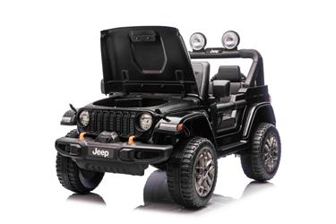 Jeep Wrangler Rubicon Elbil för barn 21,6V med lädersäte, gummihjul-6