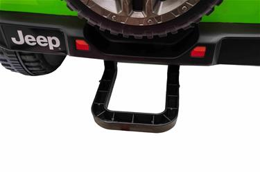 Jeep Wrangler Rubicon Elbil för barn 21,6V med lädersäte, gummihjul Grön-14