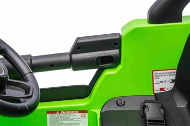 Jeep Wrangler Rubicon Elbil för barn 21,6V med lädersäte, gummihjul Grön-6