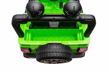 Jeep Wrangler Rubicon Elbil för barn 21,6V med lädersäte, gummihjul Grön-7