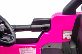 Jeep Wrangler Rubicon Elbil för barn 21,6V med lädersäte, gummihjul Rosa-7