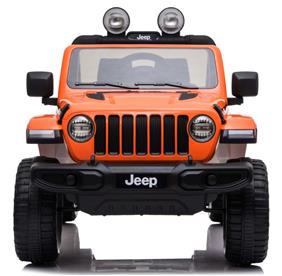 Jeep Wrangler Rubicon Elbil för barn med Litium+4x12V+gummihjul+läder-11