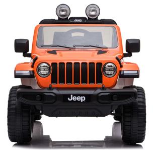 Jeep Wrangler Rubicon Elbil för barn med Litium+4x12V+gummihjul+läder-11