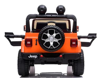 Jeep Wrangler Rubicon Elbil för barn med Litium+4x12V+gummihjul+läder-12