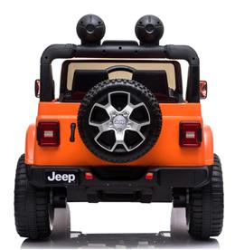 Jeep Wrangler Rubicon Elbil för barn med Litium+4x12V+gummihjul+läder-4
